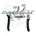 Contre-lame + goupille pour Pradines P108/23 et P110/23