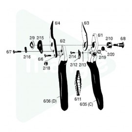 4 butées 2/18 + 6 amortisseurs 2/20 pour Felco