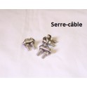 Lot de 10 serre-câble à étrier inox pour végécâble