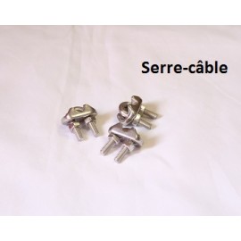 Lot de 10 serre-câble à étrier inox 