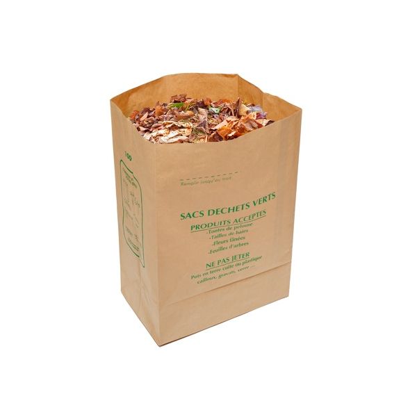 10 Sacs kraft 125L pour déchets verts - Triangle Outillage