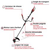 Débroussailleuse sans fil 2x18V